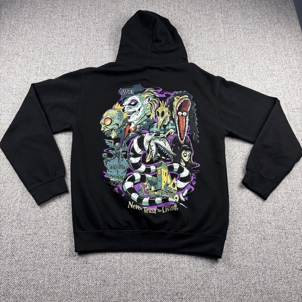 Universal Studios Halloween Horror Nights HHN Beetlejuice Hoodie Adult Sz Small - Picture 7 of 8